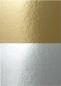 Preview: Deko-Pappe Metallic gold silber